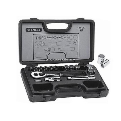 Stanley 16 pcs 1/2" Drive Socket Set 89-092